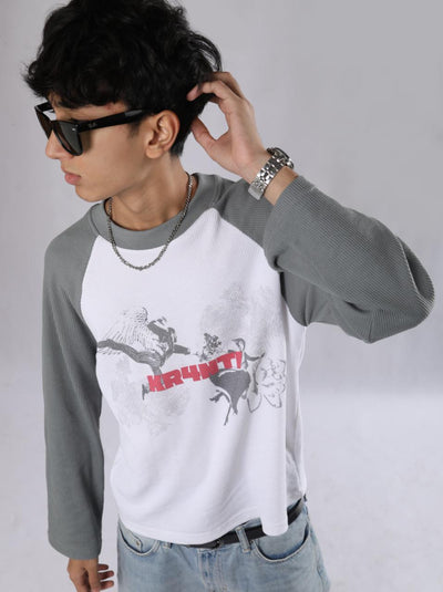 ROM4NCE RAGLAN WAFFLE KNIT