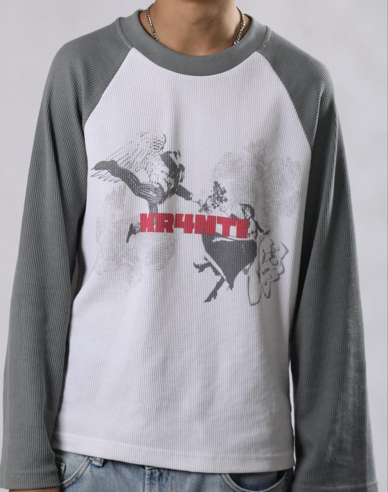 ROM4NCE RAGLAN WAFFLE KNIT